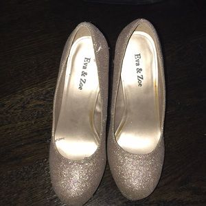 Sparkly four and half inch platform heel